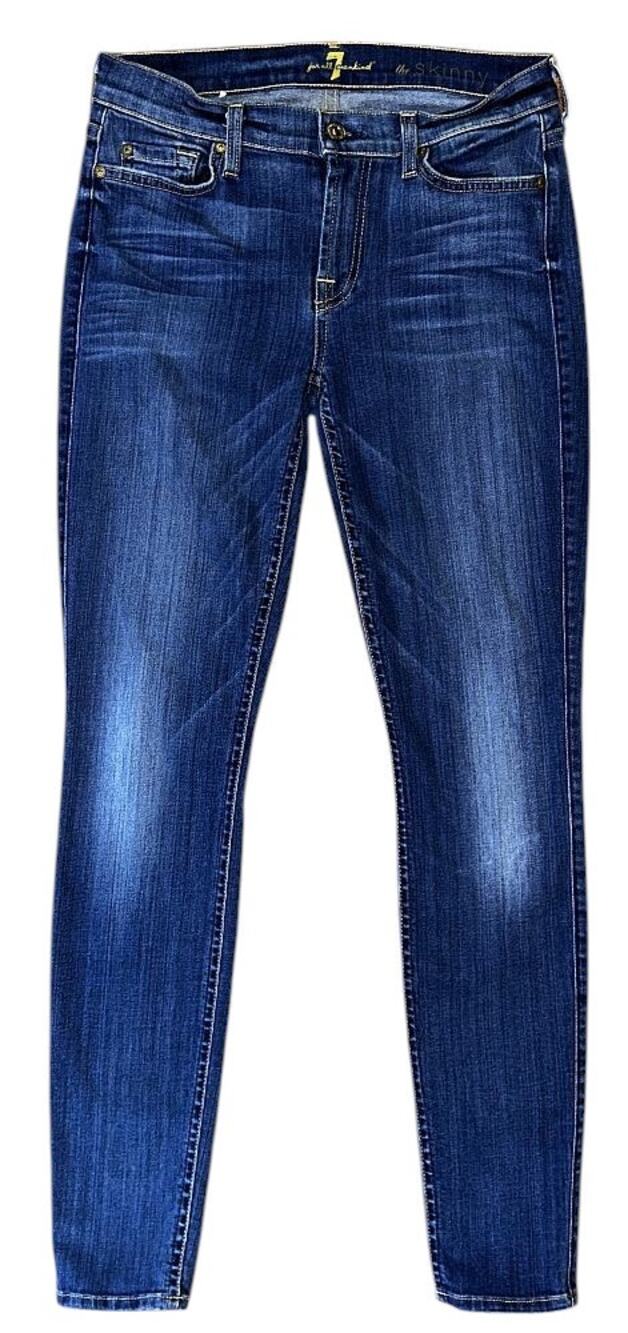 7 For All Mankind The Skinny Low-Rise Stretch Jeans Women's 28X31